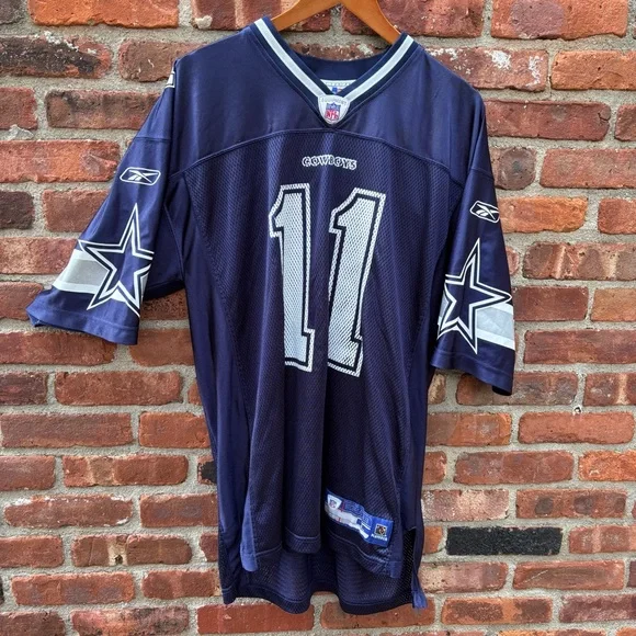 Dallas Cowboys Jersey Mens Adult Large Blue Drew Bledsoe Reebok NFL Football #11 - Picture 2 of 10